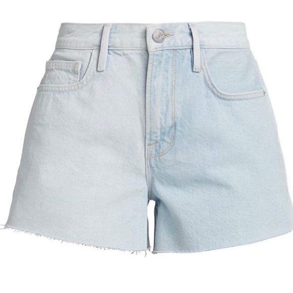 New with tag Frame Denim Mid Rise Le Bridgette Two Tone Shorts. Retail $198 - Picture 2 of 10